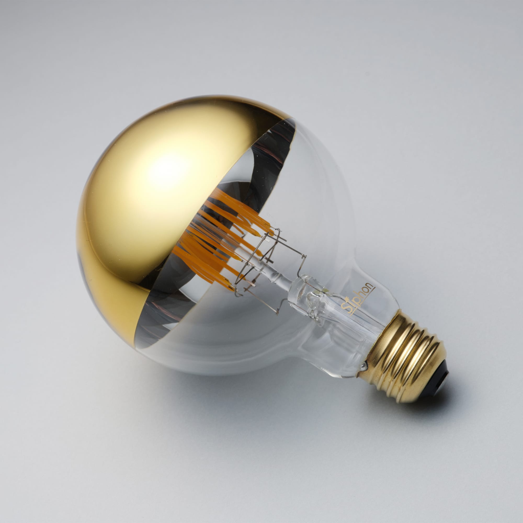 ミラーLED電球 φ95(E26)55W相当 ゴールド 2700K電球色 LT-BB007-08-G141