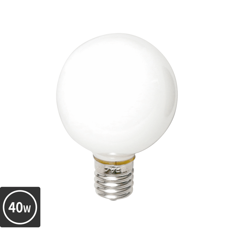 白熱ボール電球 白熱ホワイトボール50(E17)40W