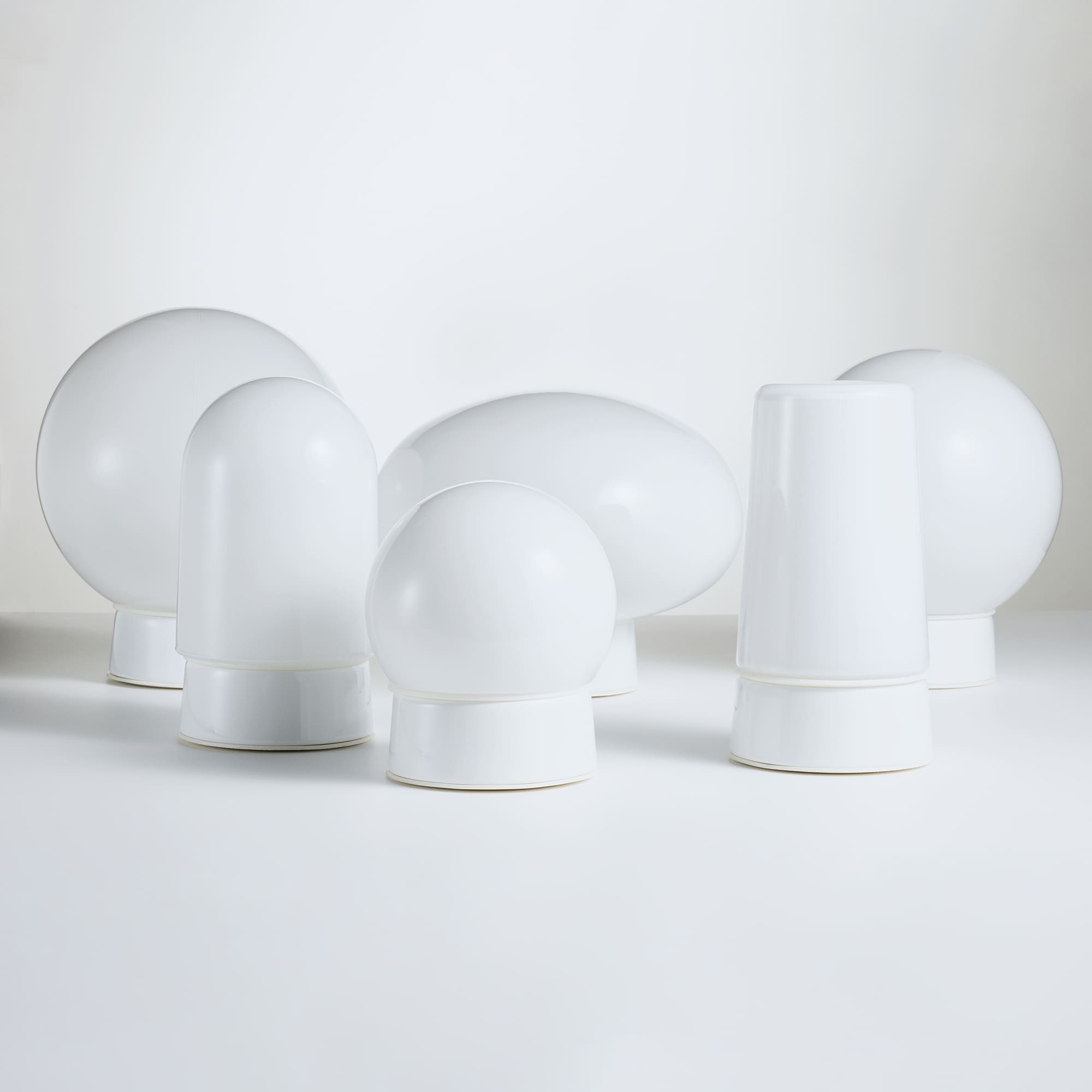 ミルクガラス照明 ホワイト 円筒（角） LT-BR005-04-G141 サイズ比較