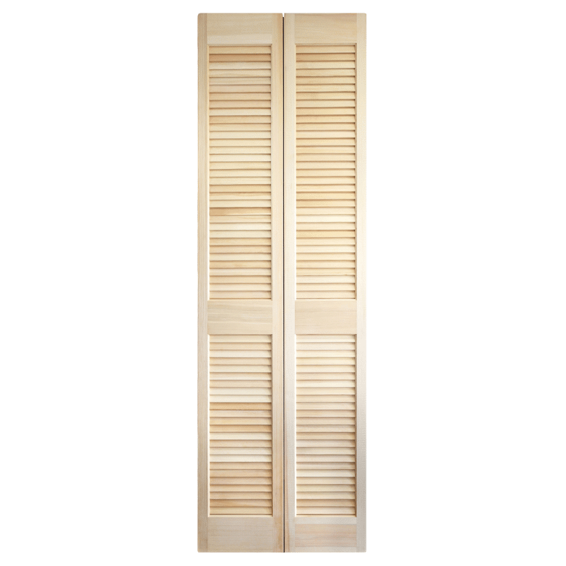 木製パインルーバー折れ戸片開き 602×2007