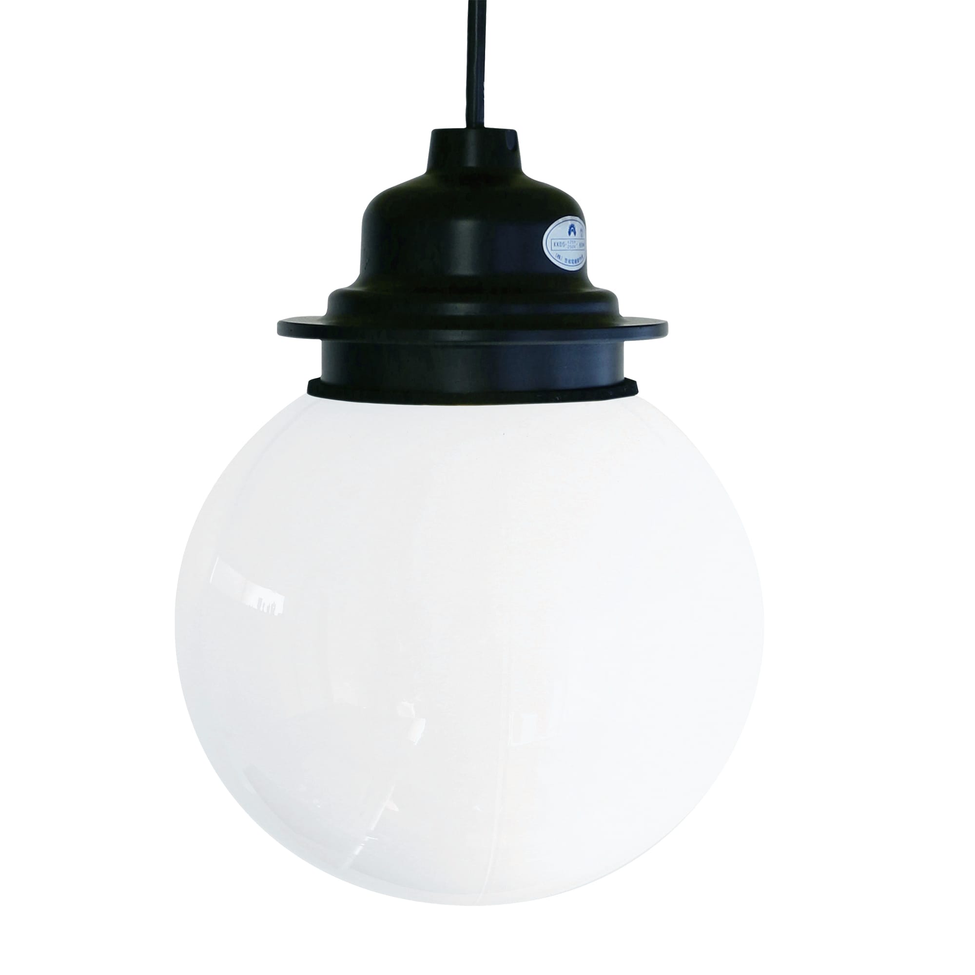 ガラスボール照明 乳白×ブラック LT-PD002-02-G141