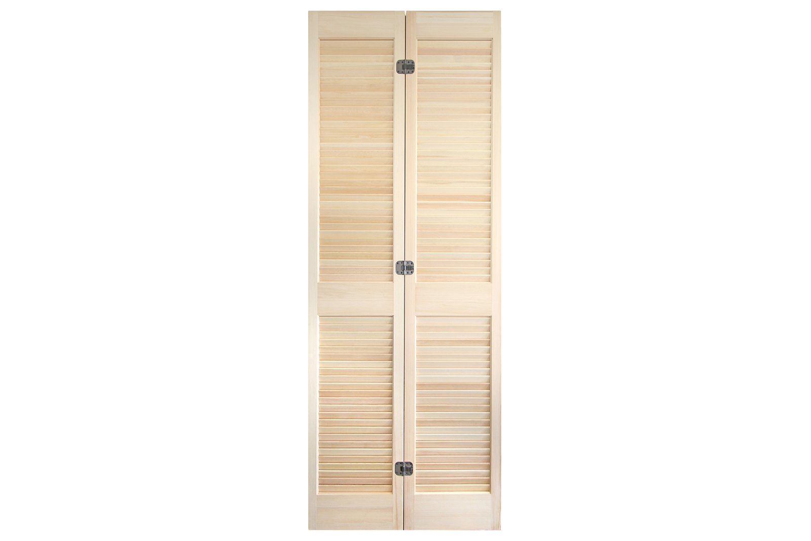木製パインルーバー折れ戸 両開き 1509×2007 DW-DR011-04-G111 裏側の様子（写真は752×2007）