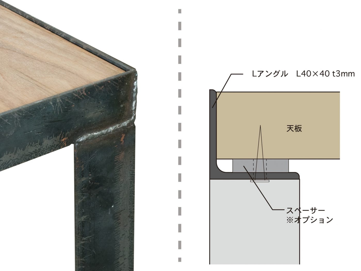 天板をはめ込んで固定します