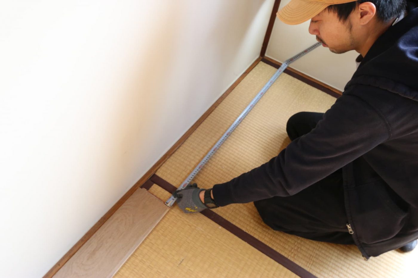 畳の上からフローリングを敷いてみた！25