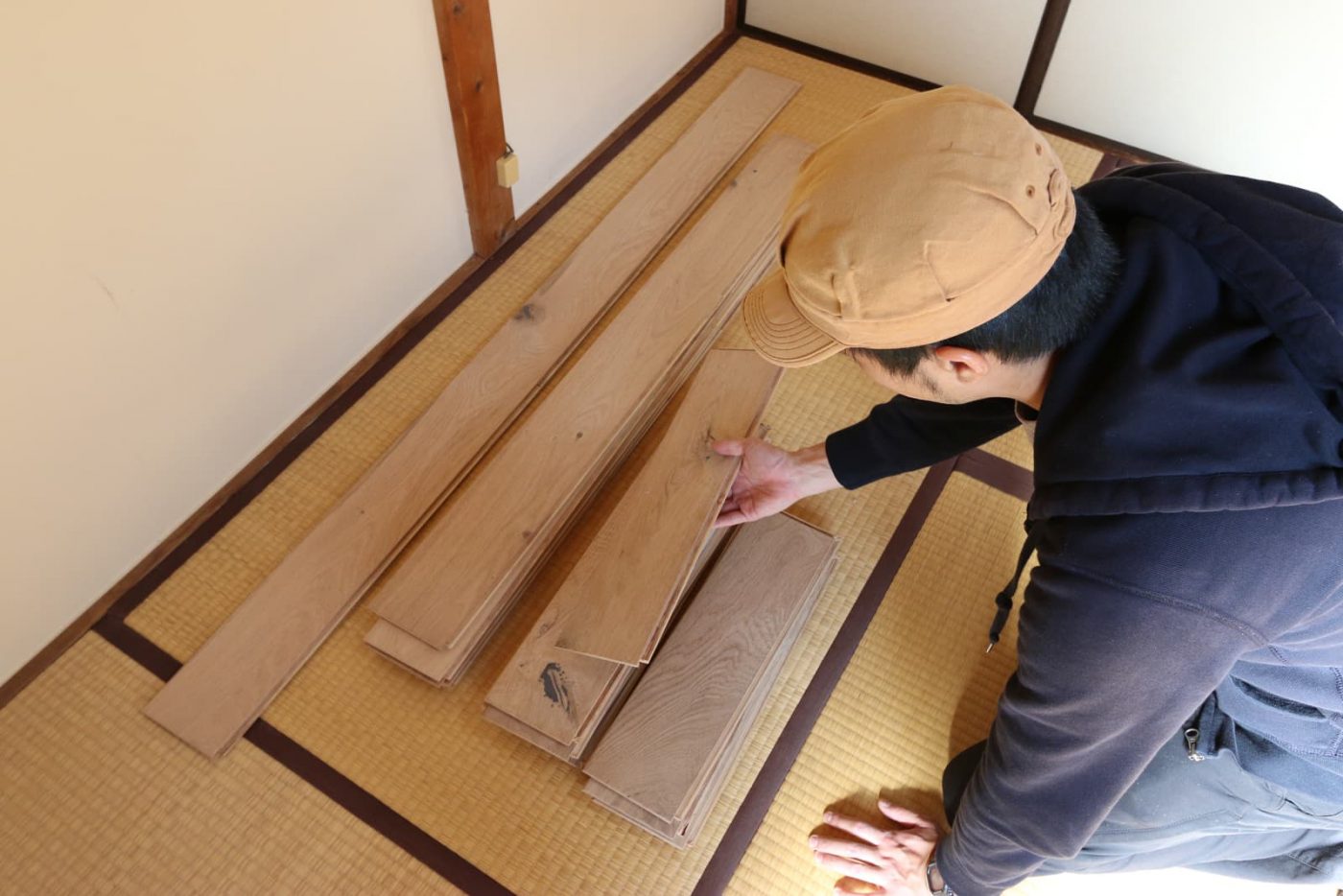 畳の上からフローリングを敷いてみた！22