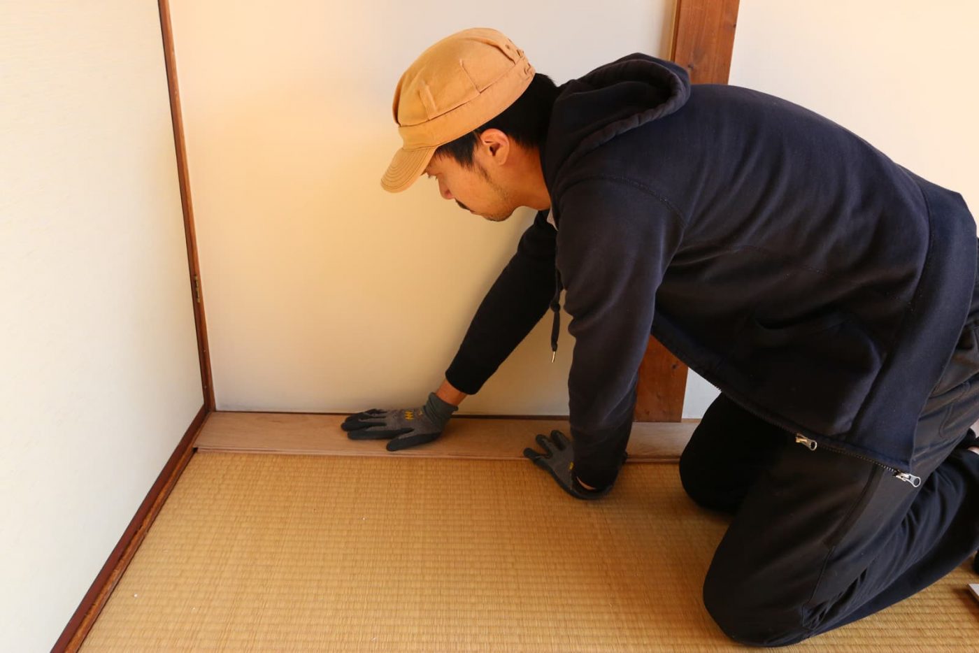 畳の上からフローリングを敷いてみた！19