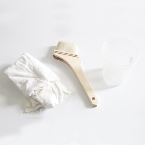 ウエス、ハケ、バケツ