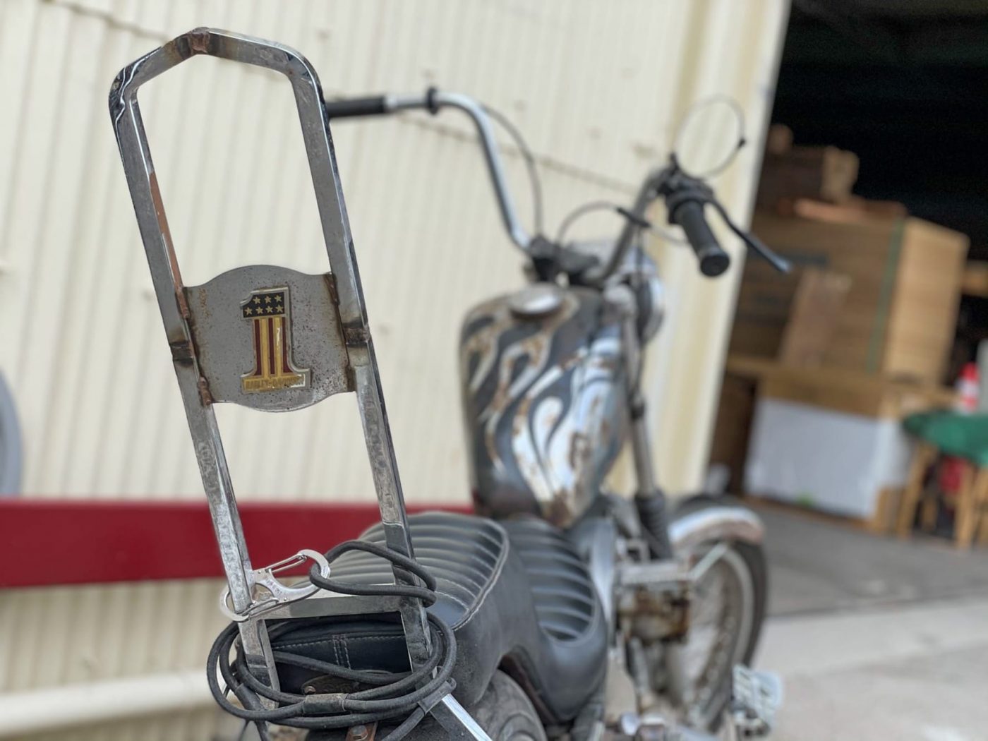 1970年頃から10年ほど使われていたハーレーの「No.1」マーク。