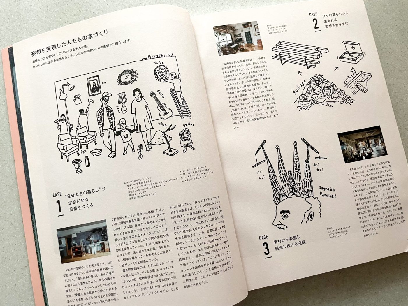 脳みその中に妄想の家を描いたイラストが表紙の「toolbox CATALOG 2019」より