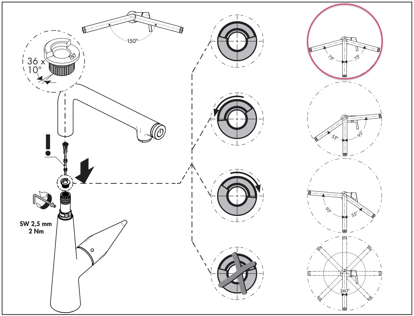 プッシュ操作が気持ちいい、海外製の「ハンマーヘッド水栓」を取り付けてもらった70