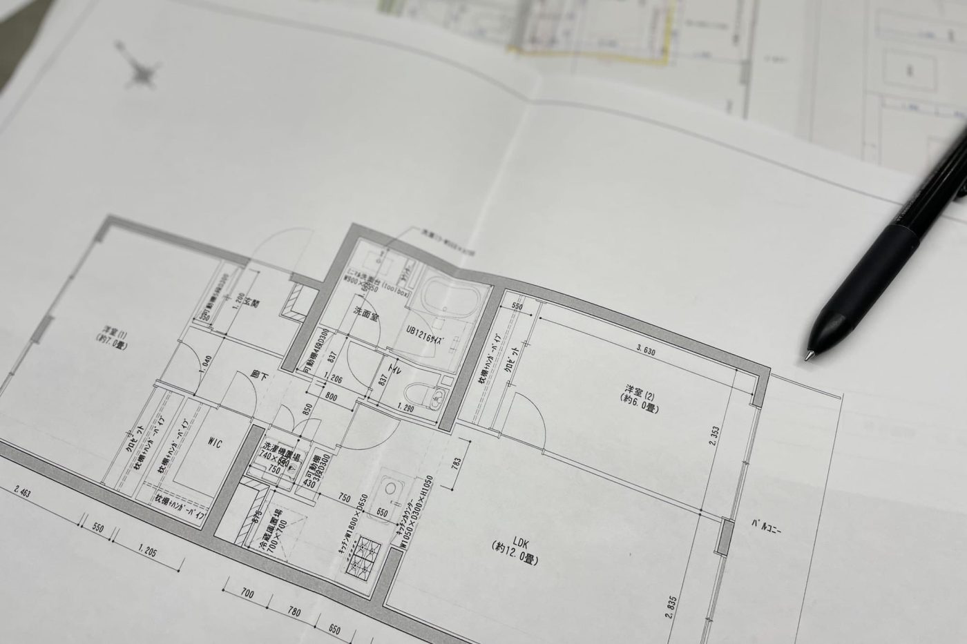 1回目の図面では、姉妹それぞれの部屋がシンプルに配置されています。