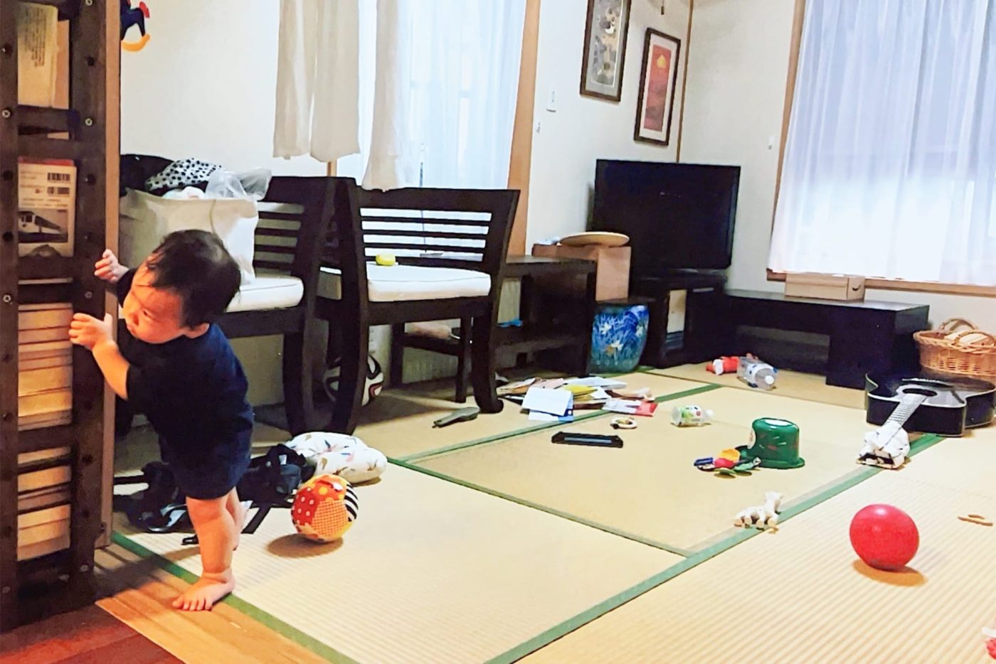 引っ越した後、しばらくして子供が産まれ、和室はすっかり遊び場に。