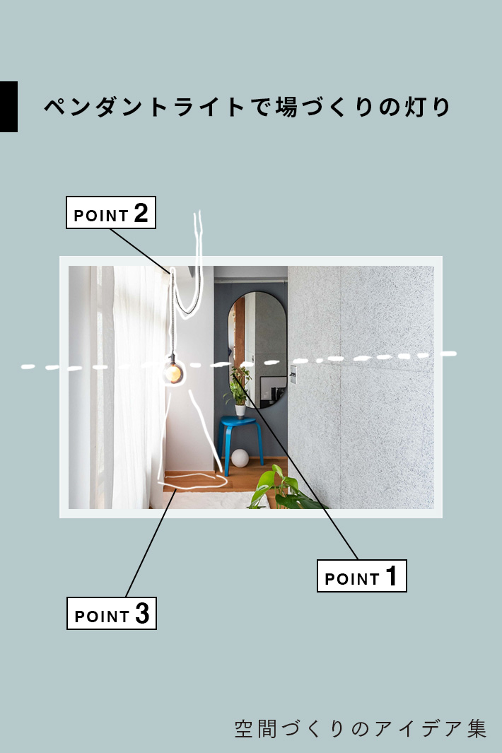 ペンダントライトで楽しむ、場づくりの灯り