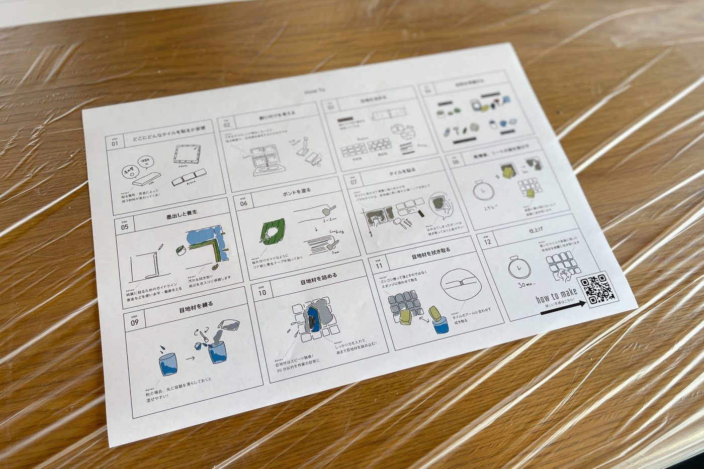 DIYの参考になればと、お土産にご用意した手順シート。スタッフ渾身の作なので、よろしければこちらからダウンロードして使ってみてください。