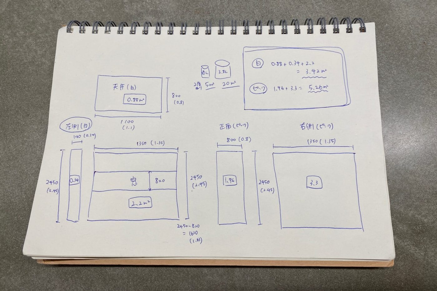 計算したメモ。