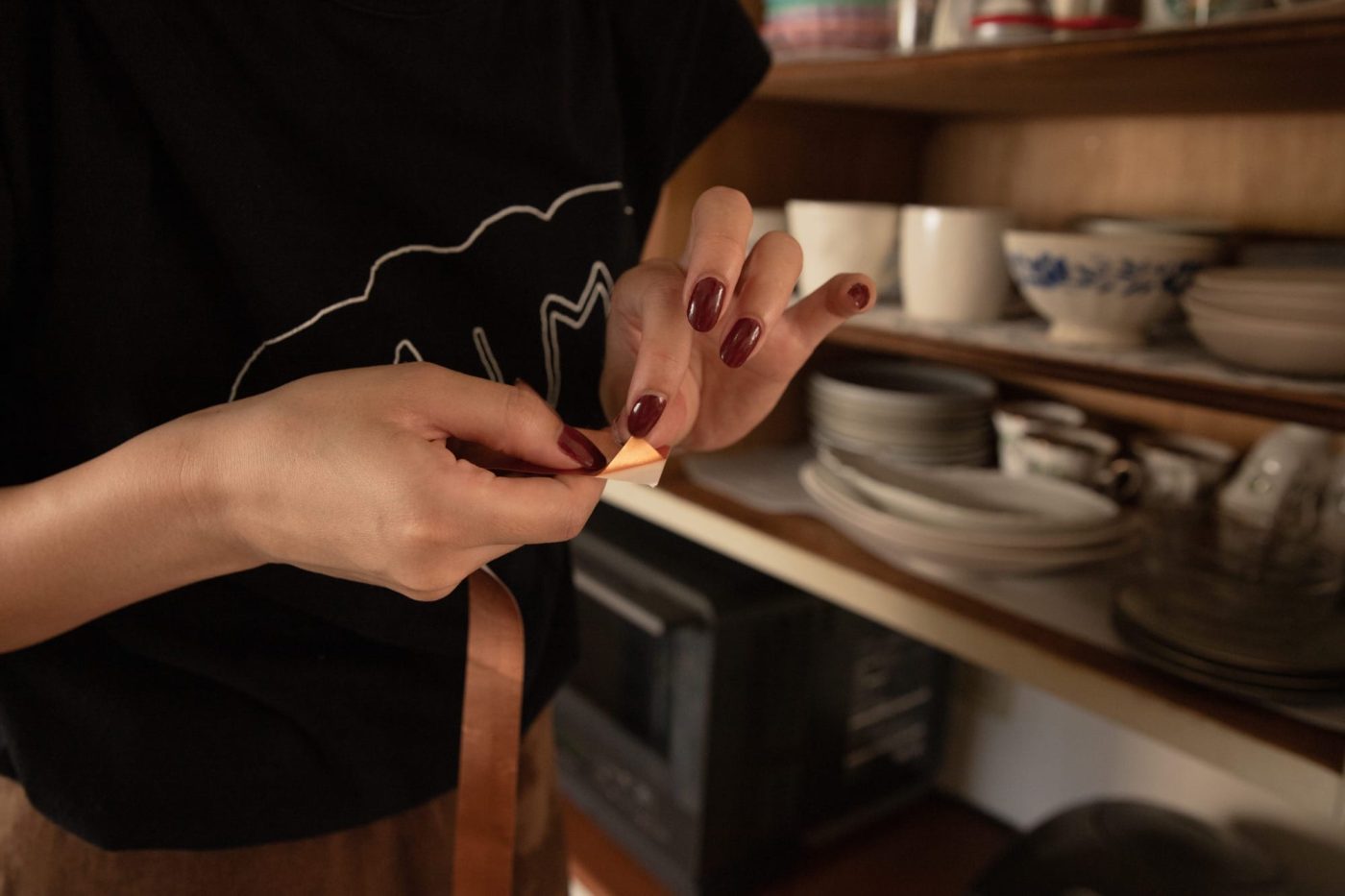 築古戸建のキッチンつまみを付け替えて、オープン収納に変えてみた！130