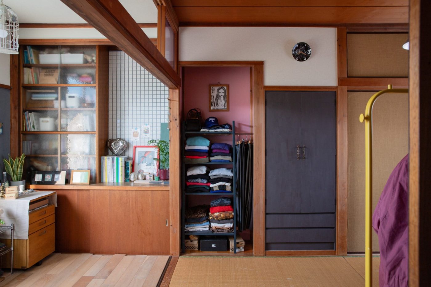 和室とフローリングの部屋の境には欄間が。かなり気に入っています。