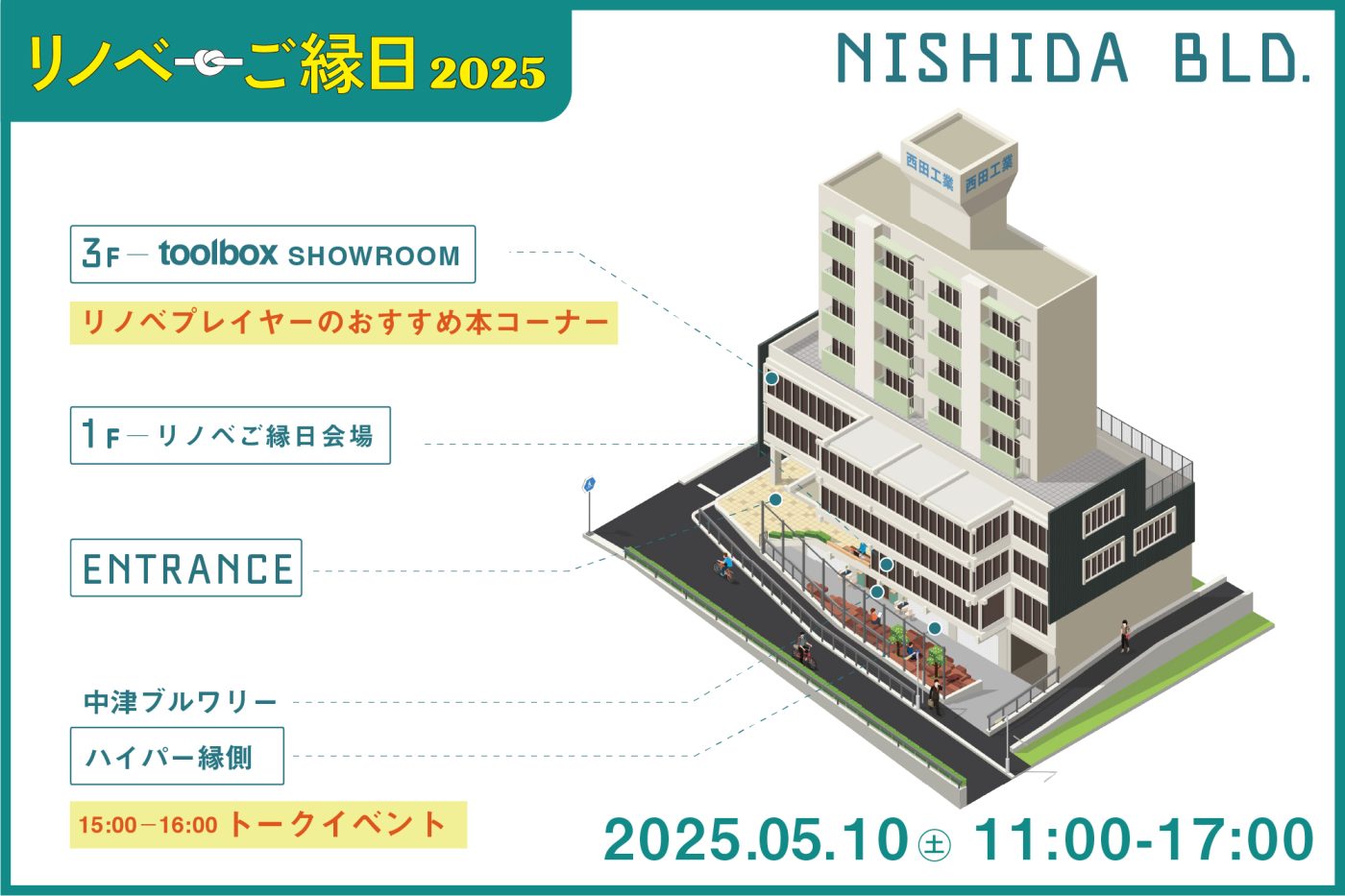 第2回「リノベ“ご縁”日」開催！ 2025年5月10日（土）大阪・中津で家づくりのヒントとプロに出会う27