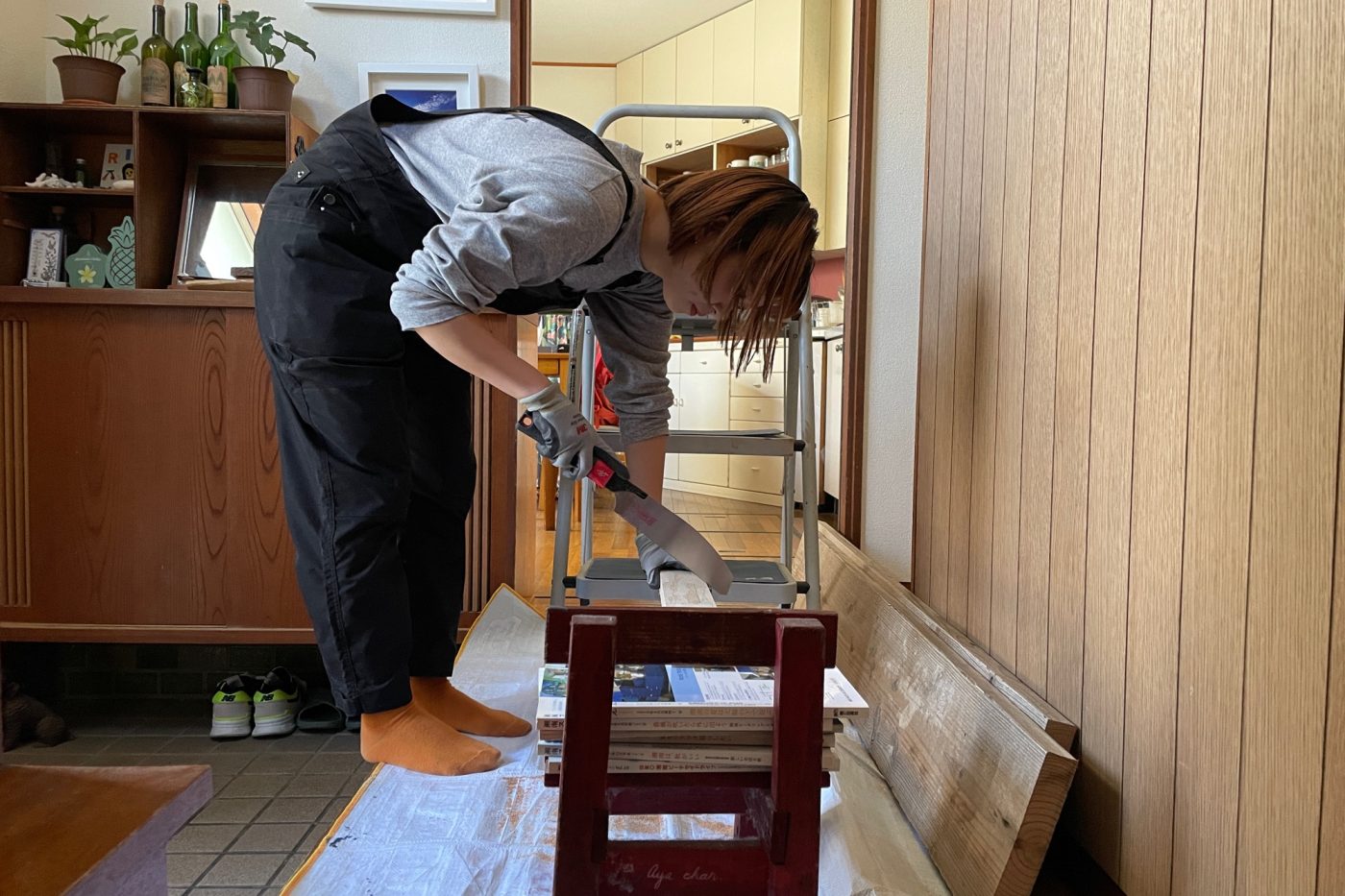収納にもなる​​「ソファ風ベンチ」をつくってみた！55