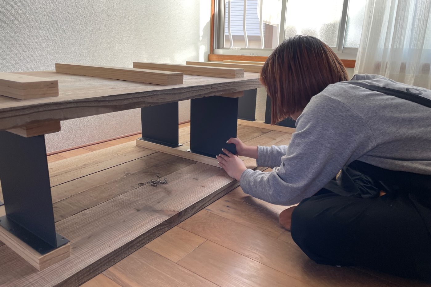 収納にもなる​​「ソファ風ベンチ」をつくってみた！102