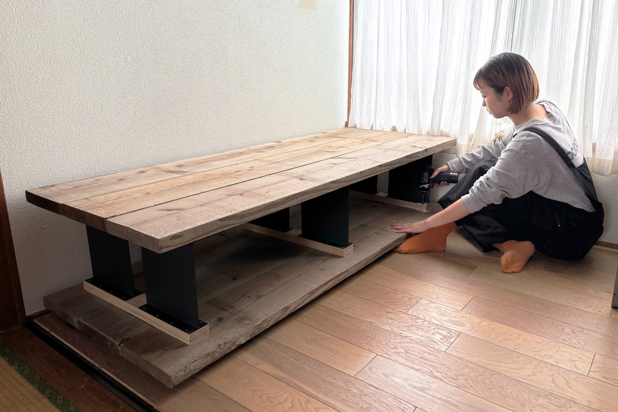 収納にもなる​​「ソファ風ベンチ」をつくってみた！