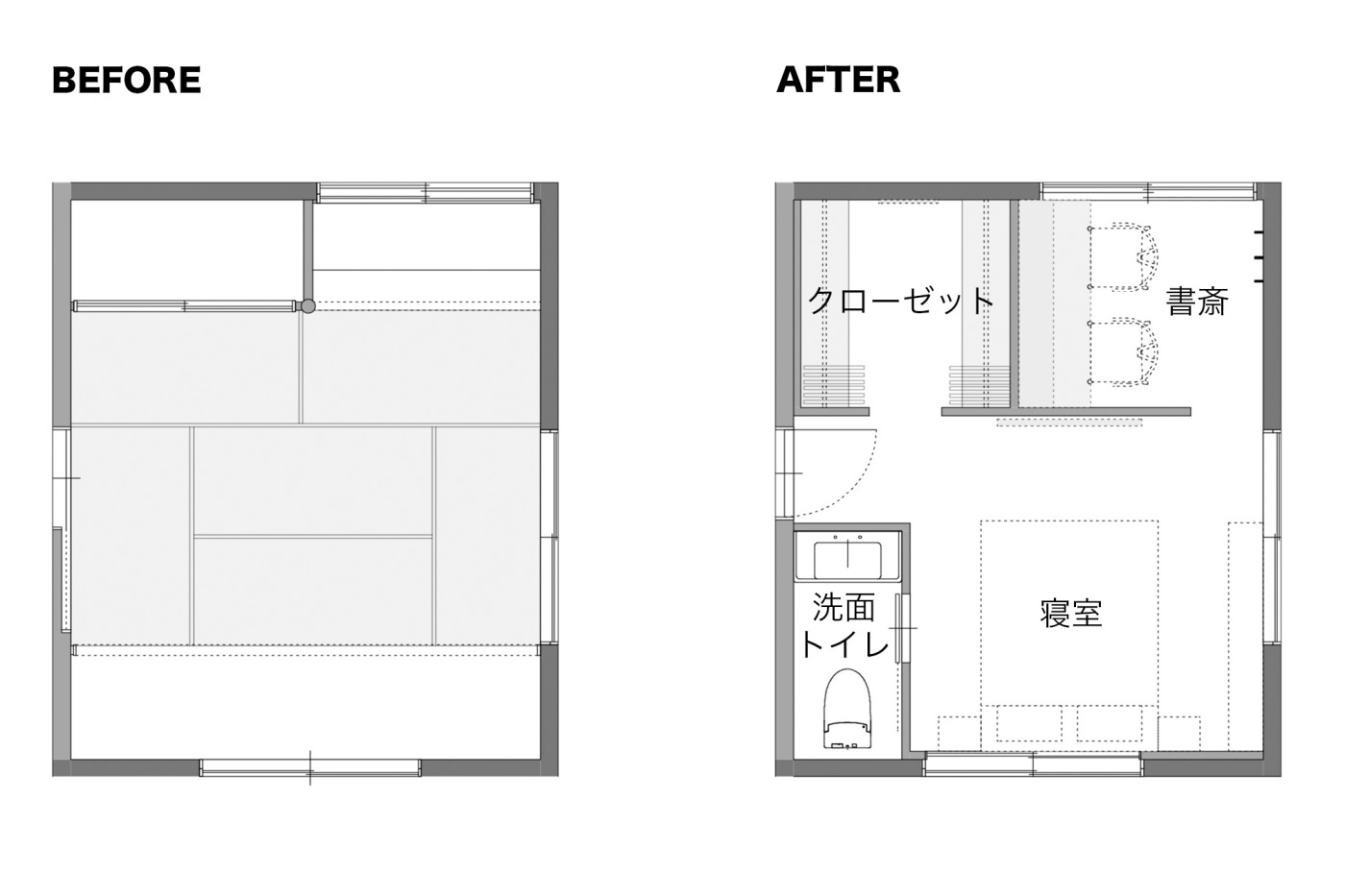 10畳の和室が水回り付きのホテルライクな寝室に！部分リノベで叶えた、猫との快適なプライベートルーム1