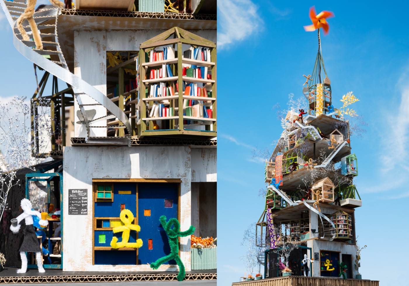 今回の改修のように、開口部に居場所をつくる可能性を建物全体に展開させた模型。先日行われた35歳以下の若手建築家による展覧会「U-35 Architects exhibition 2025」で見事ゴールドメダル賞を受賞。（© SOBAJIMA, Toshihiro）