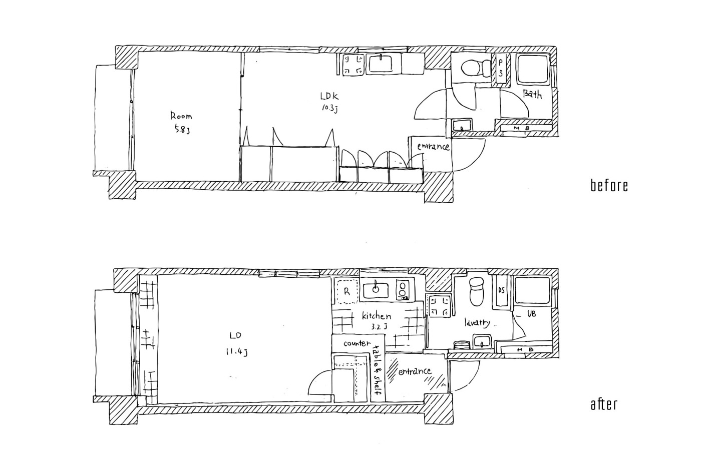 都心の高速沿いワンルームを、“素材とパーツの効かせ方”で心地よさに変える。オーナーの「自分が住みたい」を込めた賃貸リノベ4