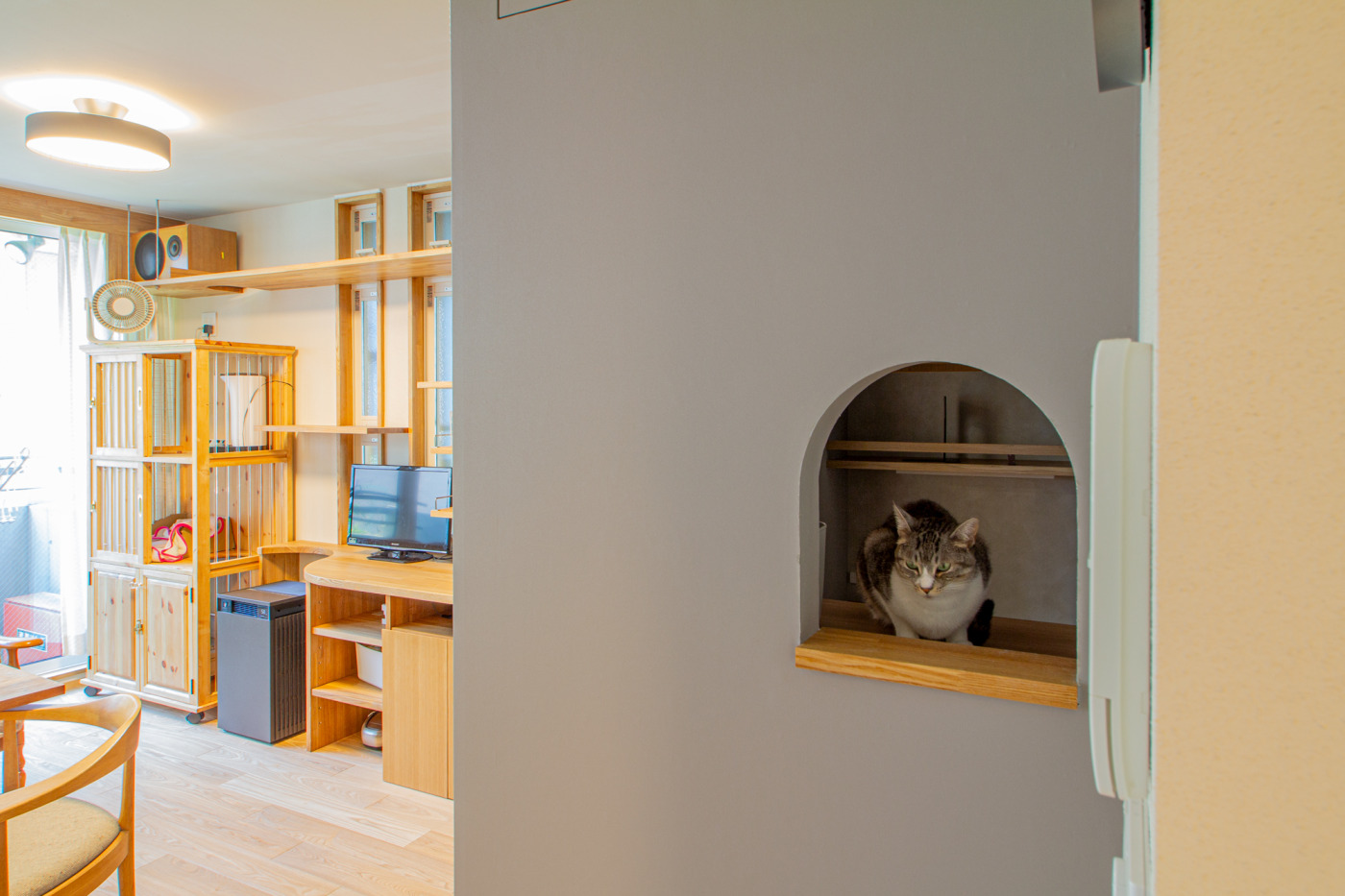 60㎡に4人＋猫、でも窮屈じゃない。用途を重ねて居場所をつくるマンションリノベ15