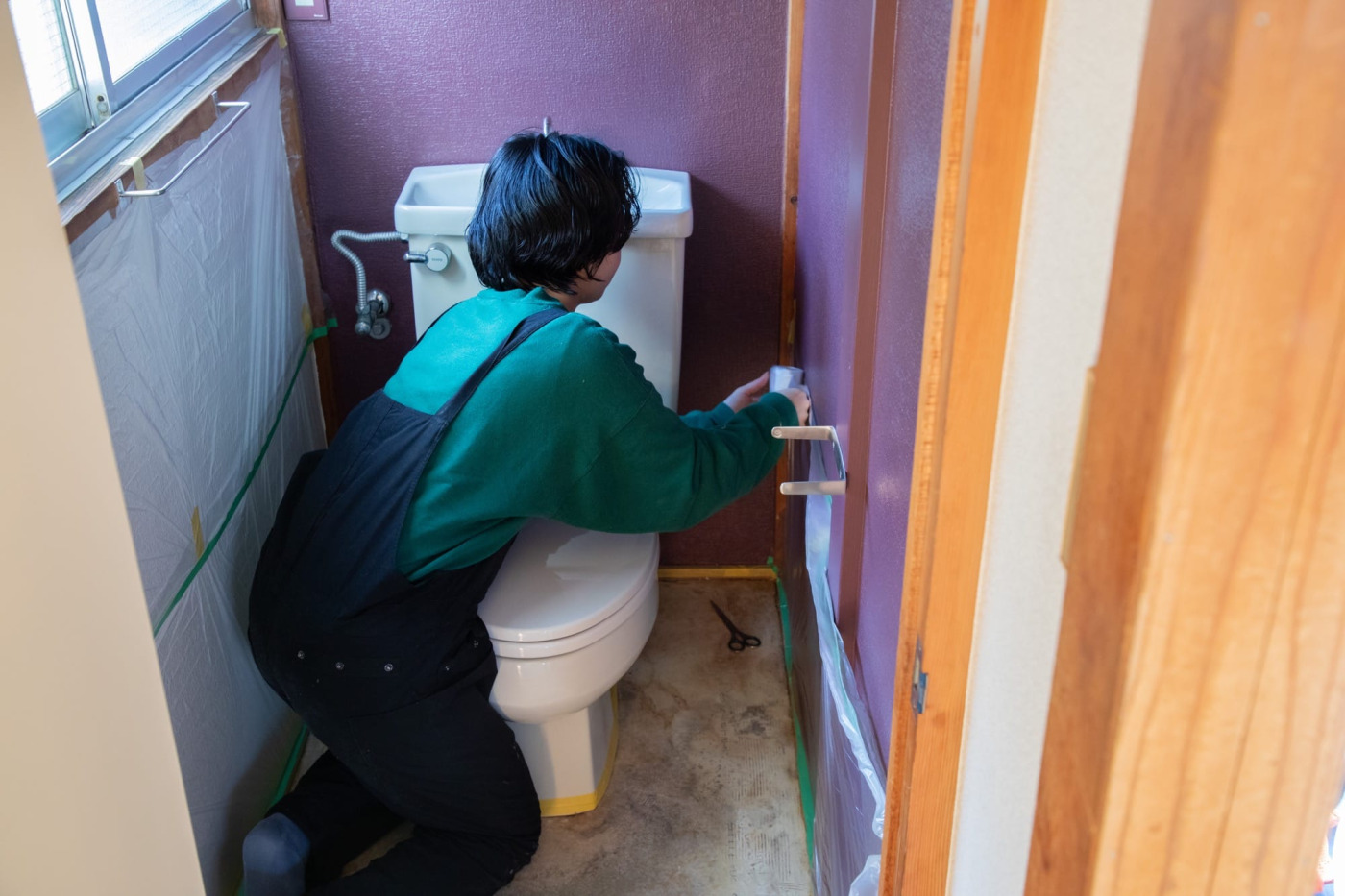 塩ビシートだった、築古戸建のトイレ床を『ハニカムタイル』に変えてみた！66