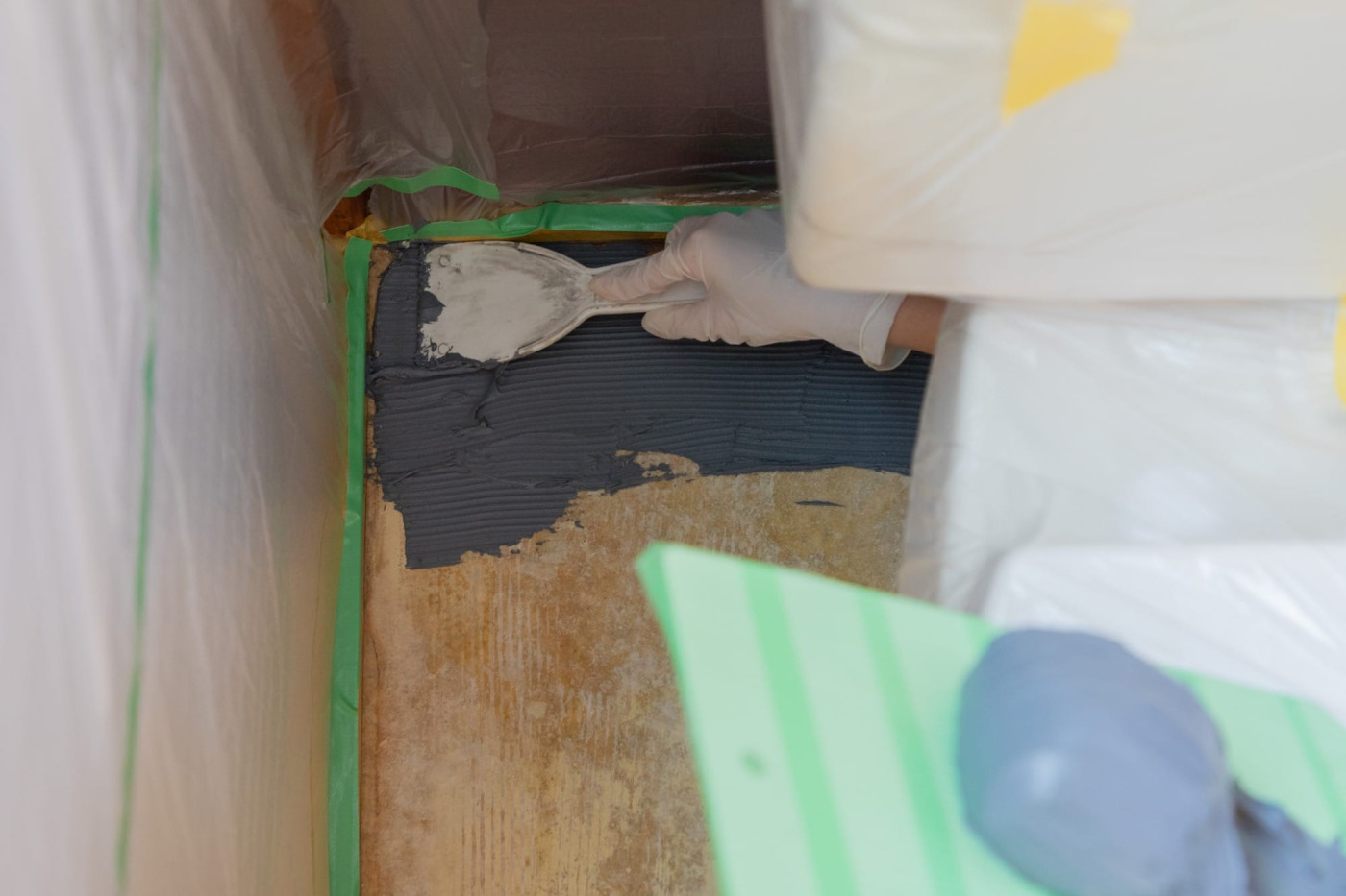 塩ビシートだった、築古戸建のトイレ床を『ハニカムタイル』に変えてみた！76