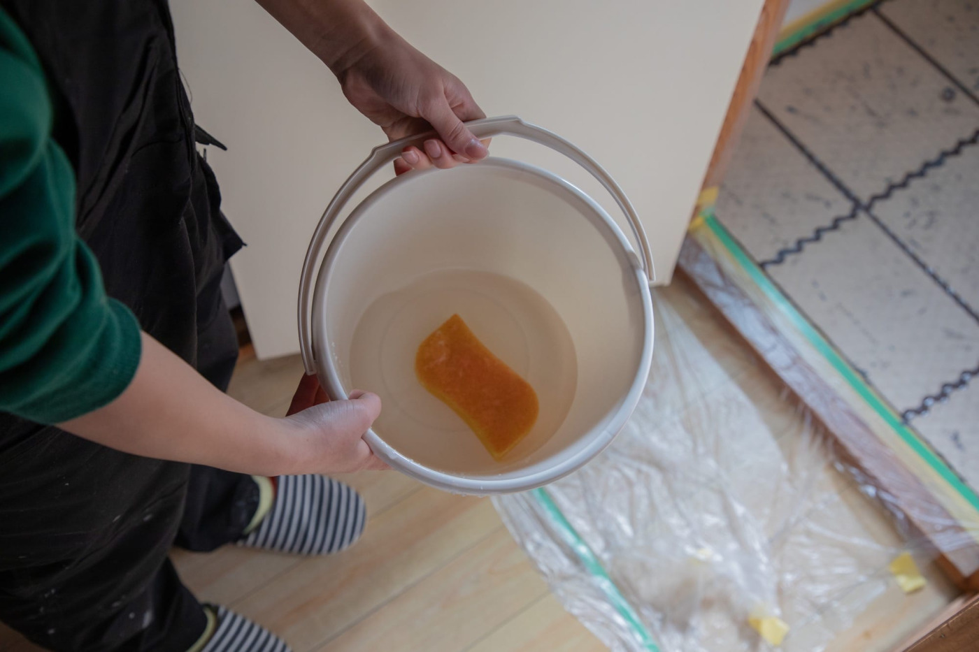 塩ビシートだった、築古戸建のトイレ床を『ハニカムタイル』に変えてみた！112