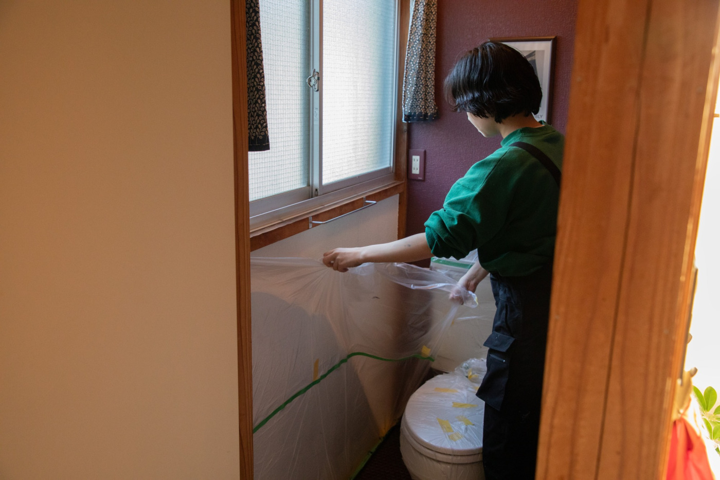 塩ビシートだった、築古戸建のトイレ床を『ハニカムタイル』に変えてみた！166