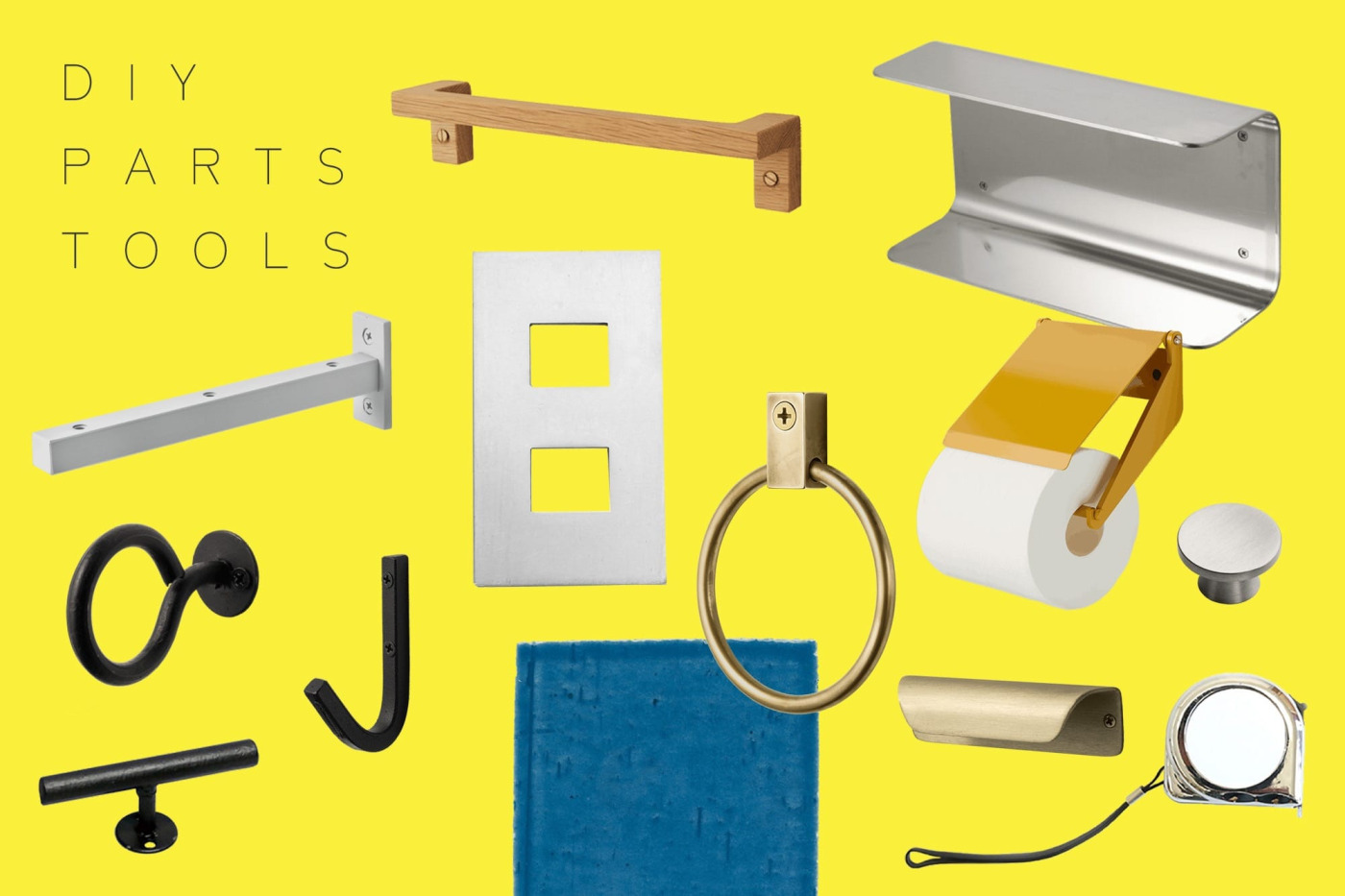 棚受けや把手、フックにミラー、タイルなどが並ぶ予定です！