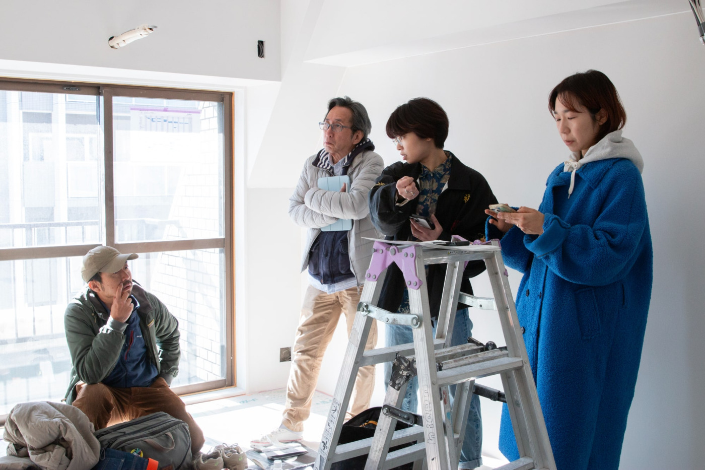 現場に集合しては「あそこはどうする？」「こんなのどう？」と打ち合わせを重ねた日々。