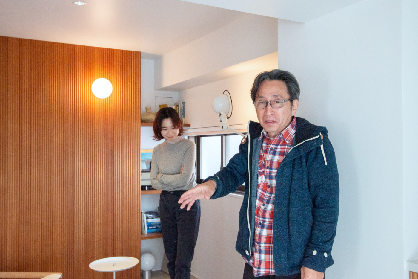 田井は施工の実証実験で大活躍。東は、試作や造作家具の作図をいちから描いたことが良い経験になったそう。