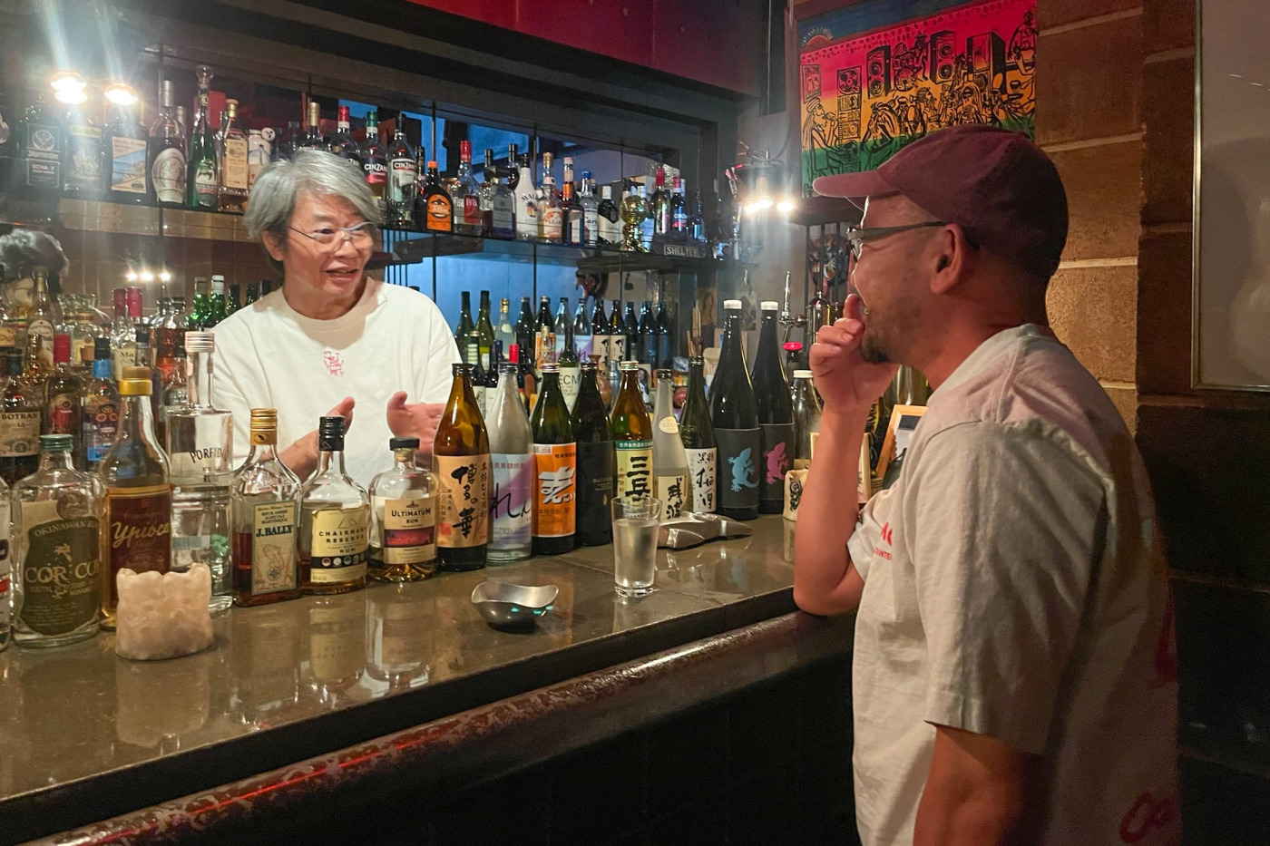 オーナー野嶌義男さんと。オーディオ談義が止まりません。