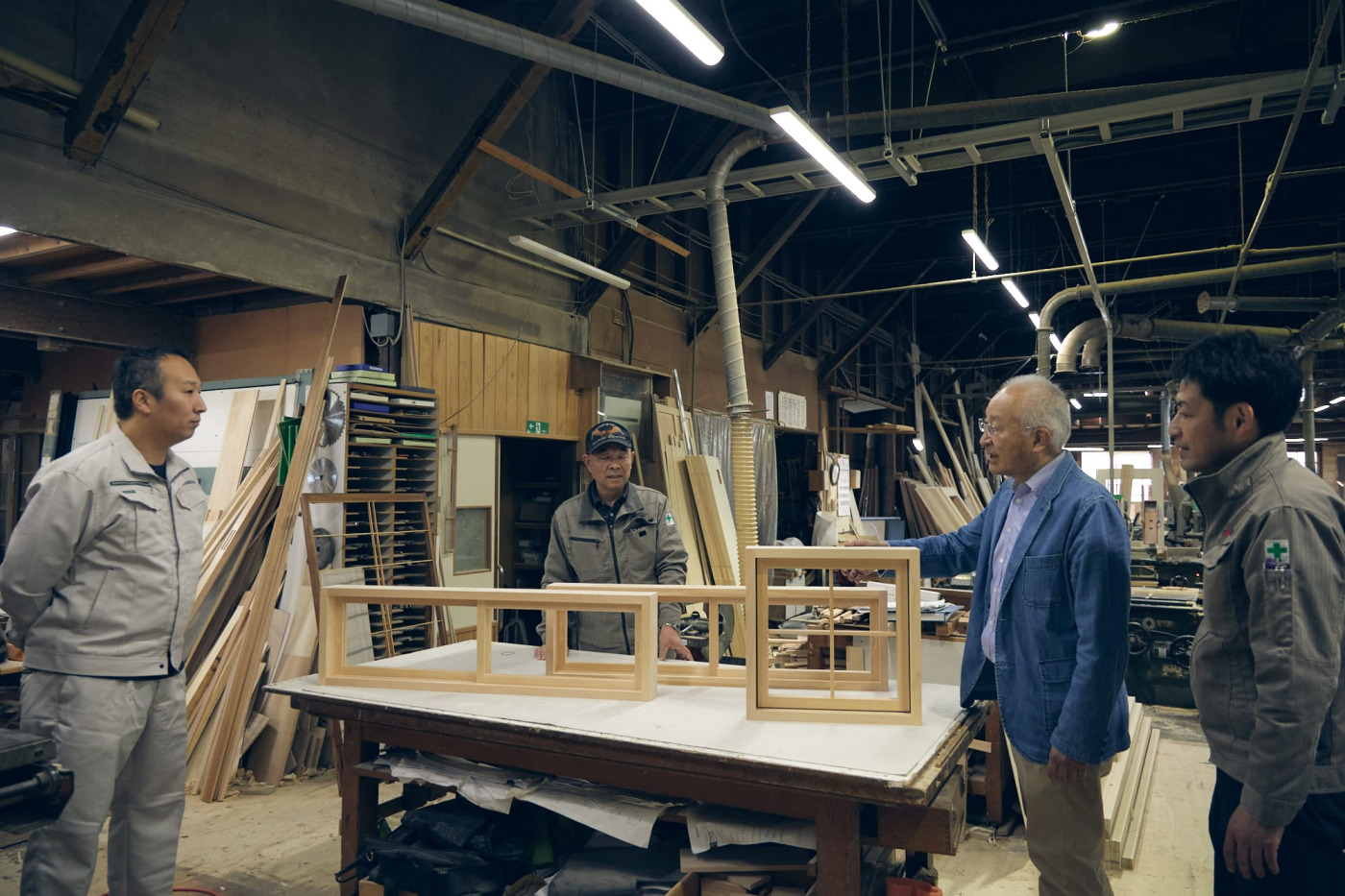 地域で一番古い協力パートナーの建具屋さん。（撮影：Masanori Kaneshita）
