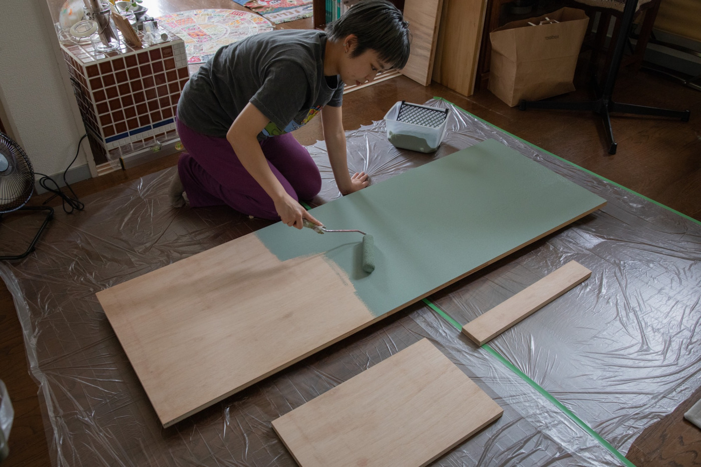 壁に穴を開けない「壁面収納DIY」。賃貸でもできる、立てかけ収納をつくってみた！29