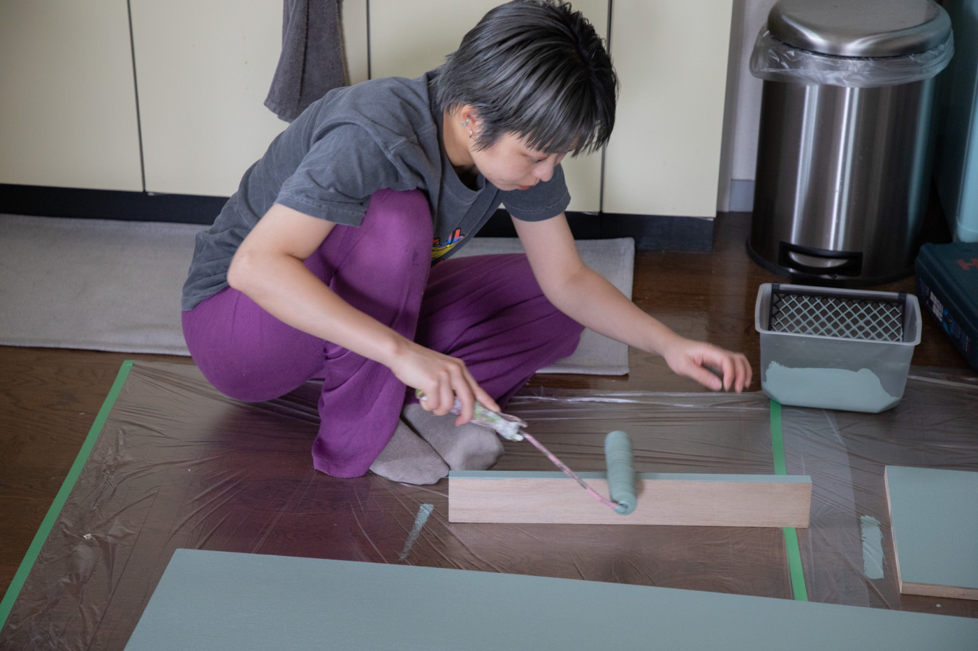壁に穴を開けない「壁面収納DIY」。賃貸でもできる、立てかけ収納をつくってみた！37
