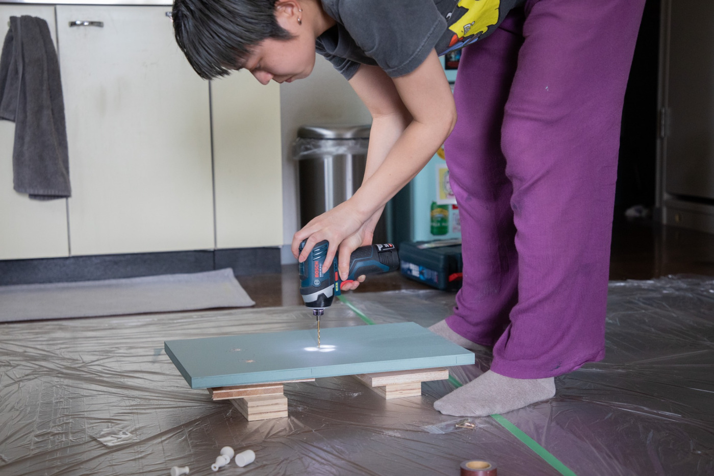 壁に穴を開けない「壁面収納DIY」。賃貸でもできる、立てかけ収納をつくってみた！108