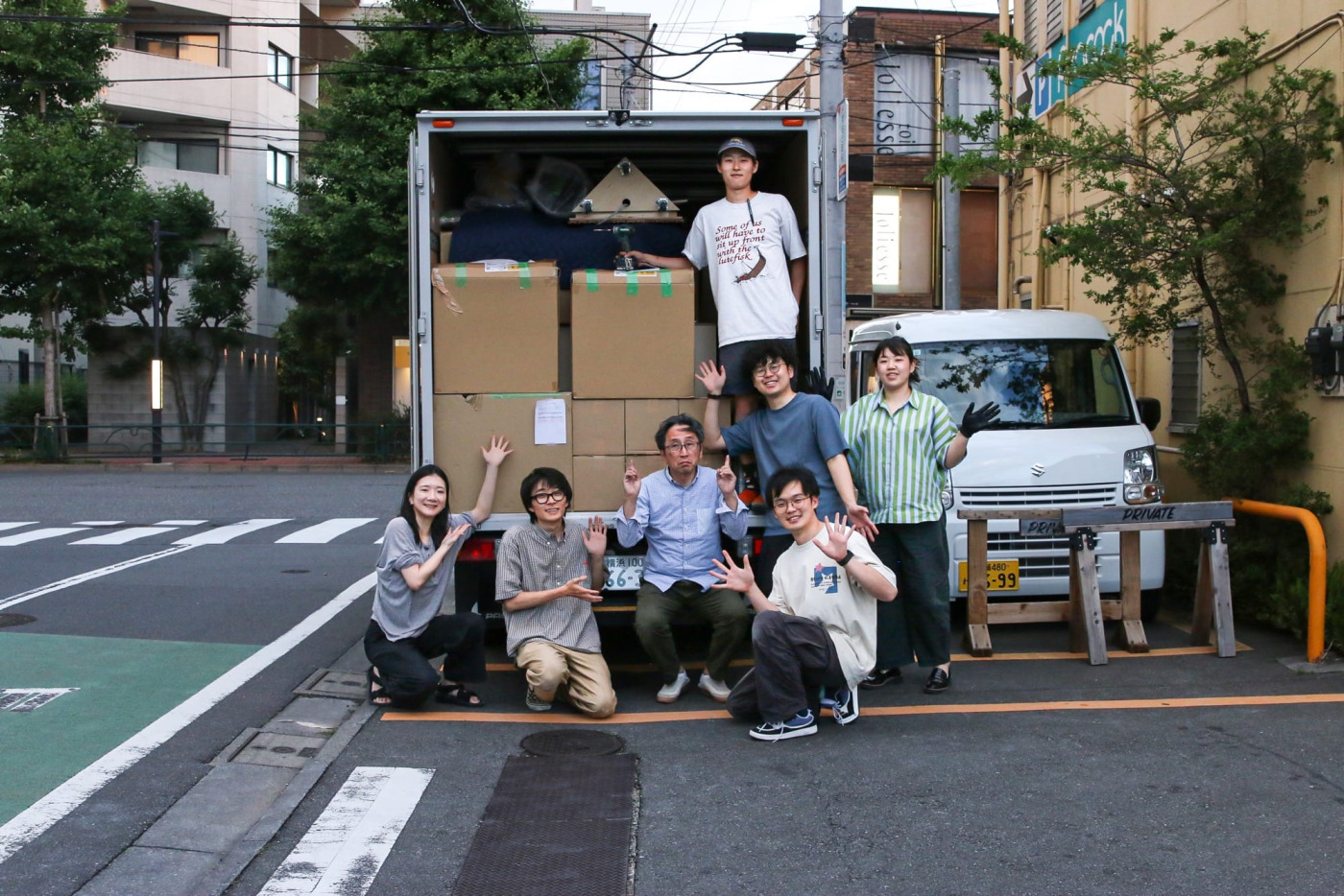 とりあえず積めるだけ積んだ！やり切った笑顔が爽やかです。