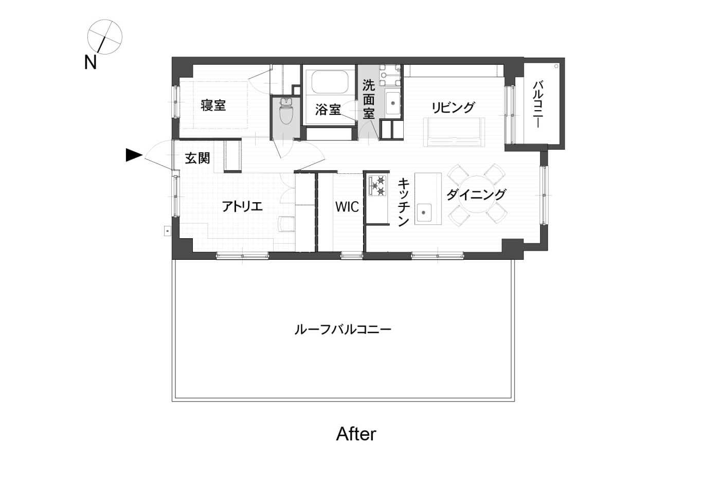 After図面。