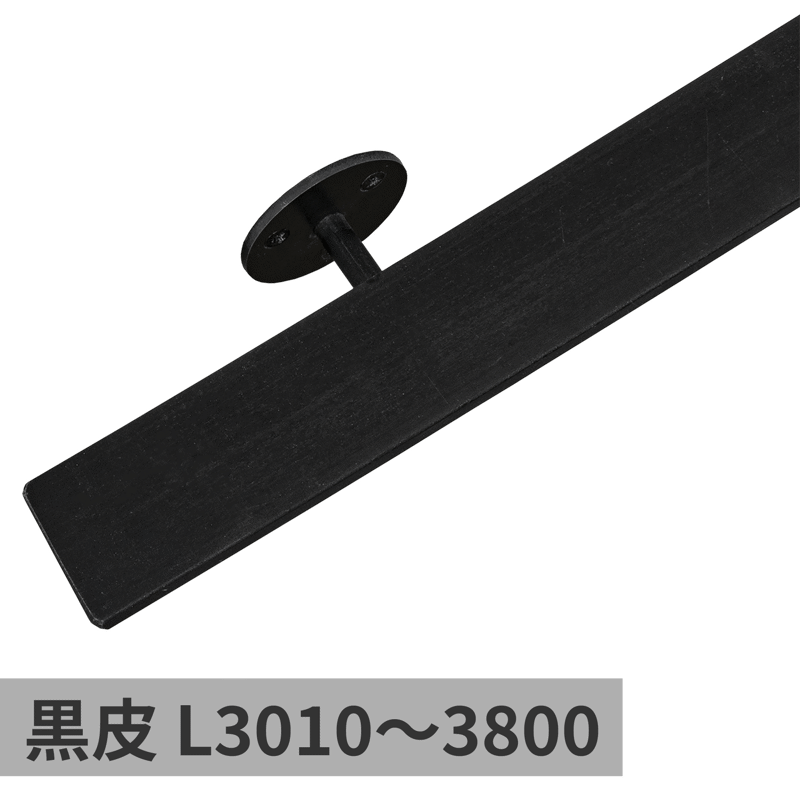 鉄の手摺 黒皮 L3010～3800