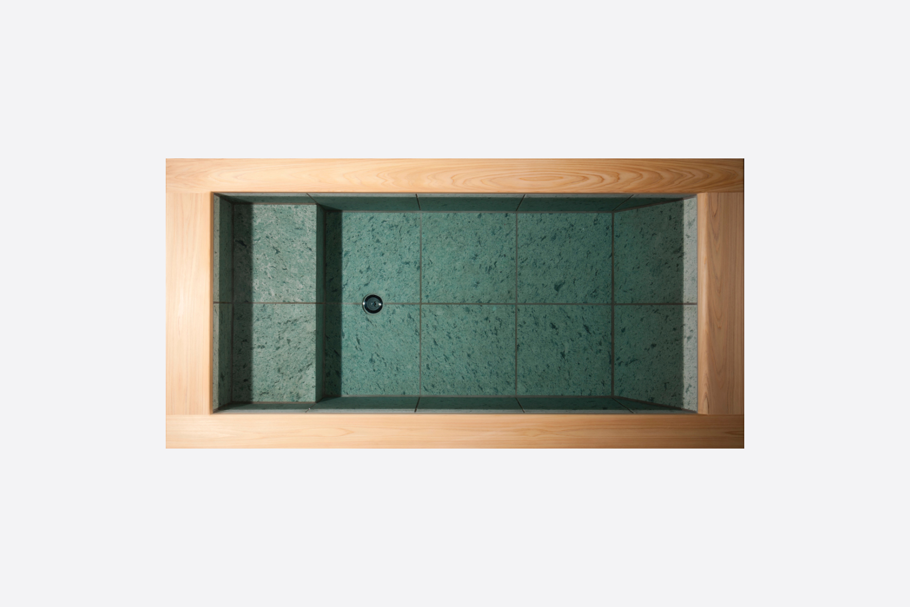 十和田石の風呂 浴槽 KB-BT003-04-G080 水に濡れると青く色づく目にも優しい十和田石