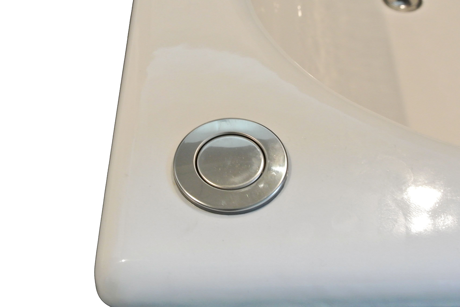 鋳物ホーロー浴槽 1272 スタンドタイプ KB-BT004-04-G122 ワンプッシュ排水栓。浴槽の設置位置によって「左向き」か「右向き」かをご選択ください