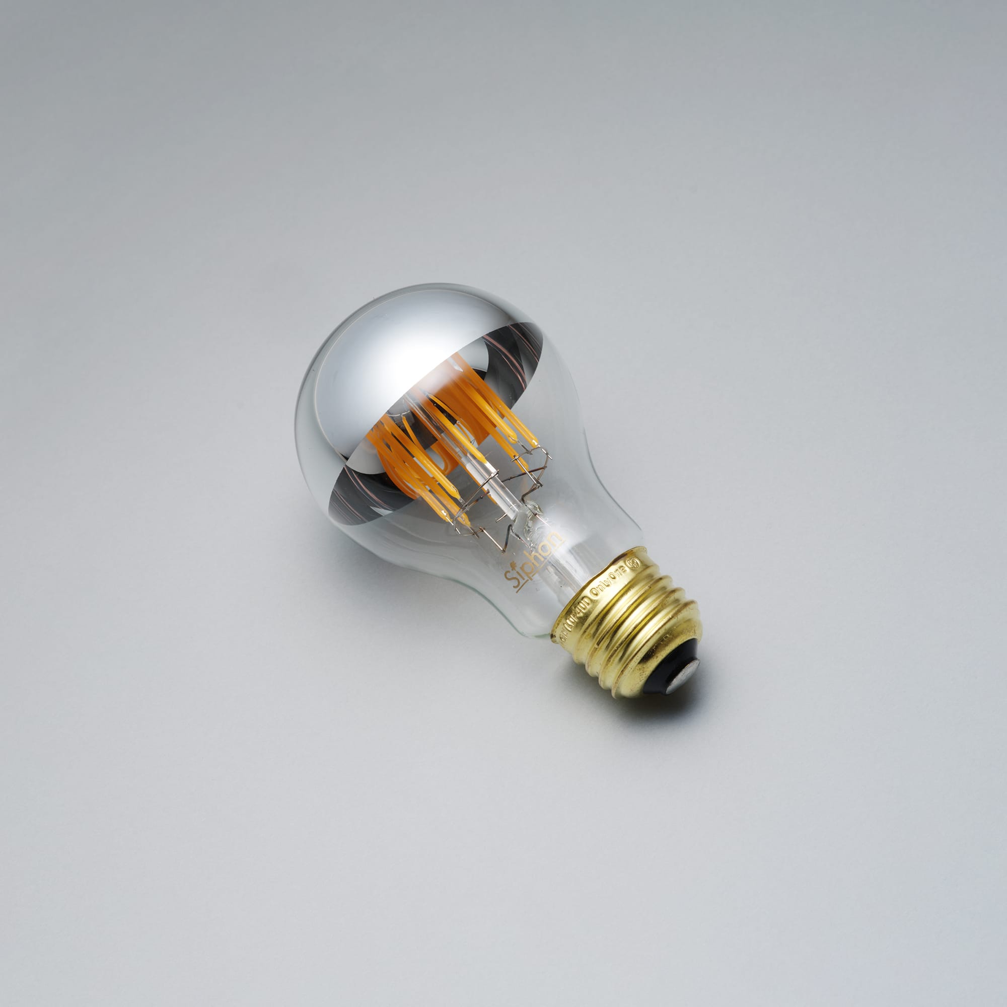 ミラーLED電球 φ60(E26)45W相当 シルバー 2700K電球色 LT-BB007-02-G141