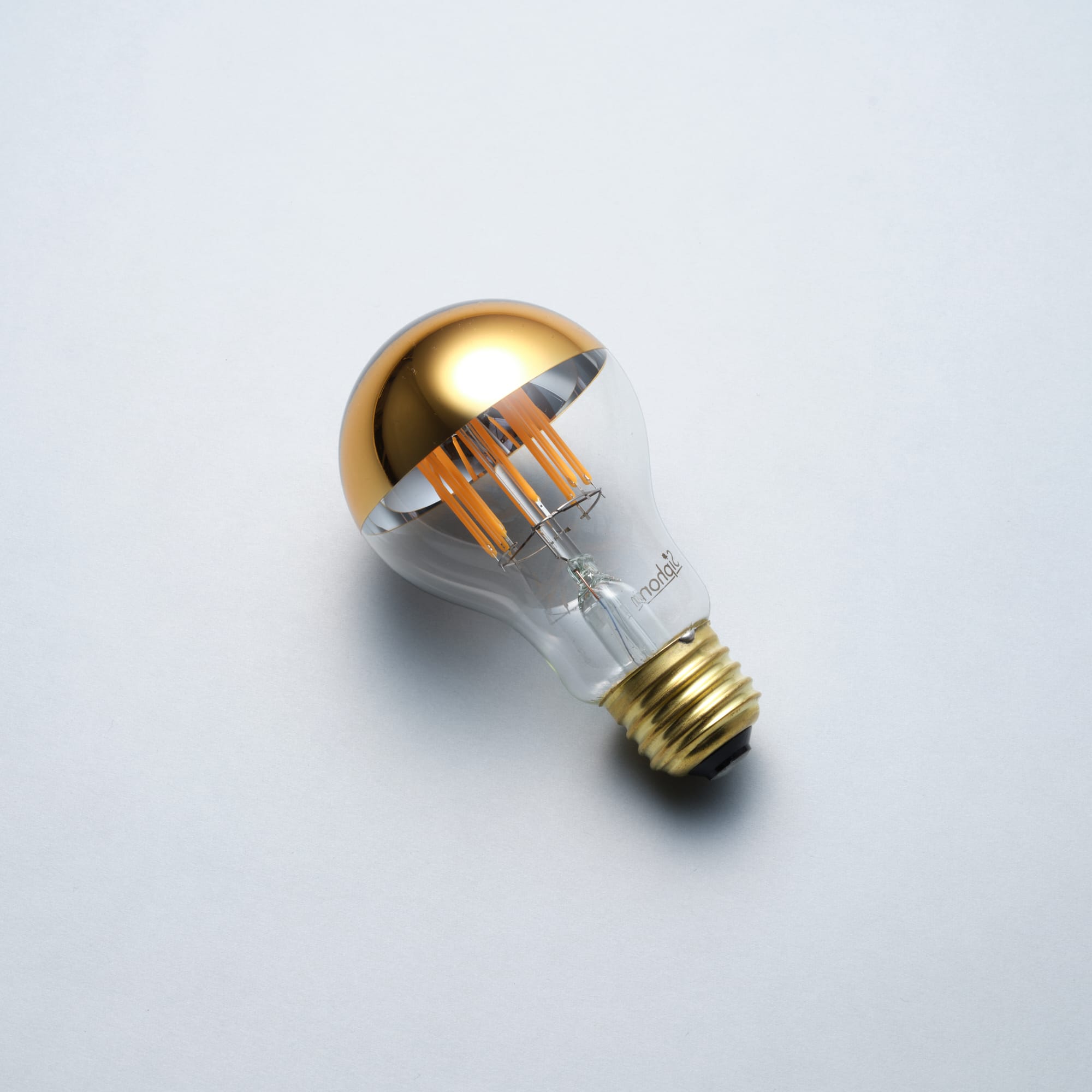ミラーLED電球 φ60(E26)45W相当 ゴールド 2700K電球色 LT-BB007-04-G141