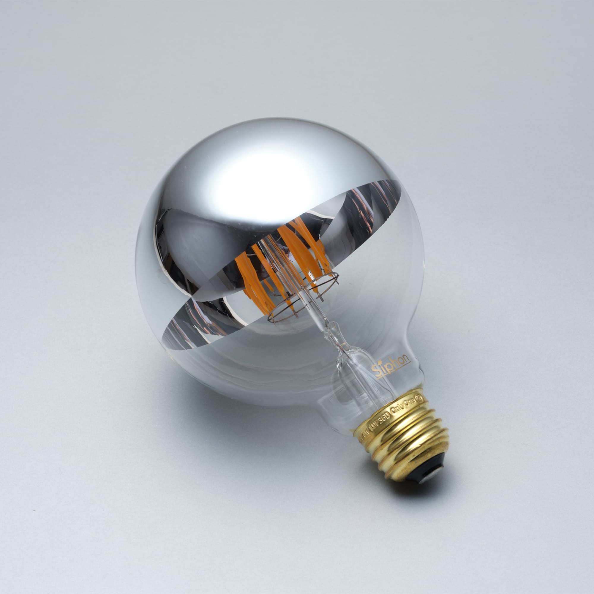 ミラーLED電球 φ95(E26)55W相当 シルバー 2700K電球色 | LT-BB007-06 