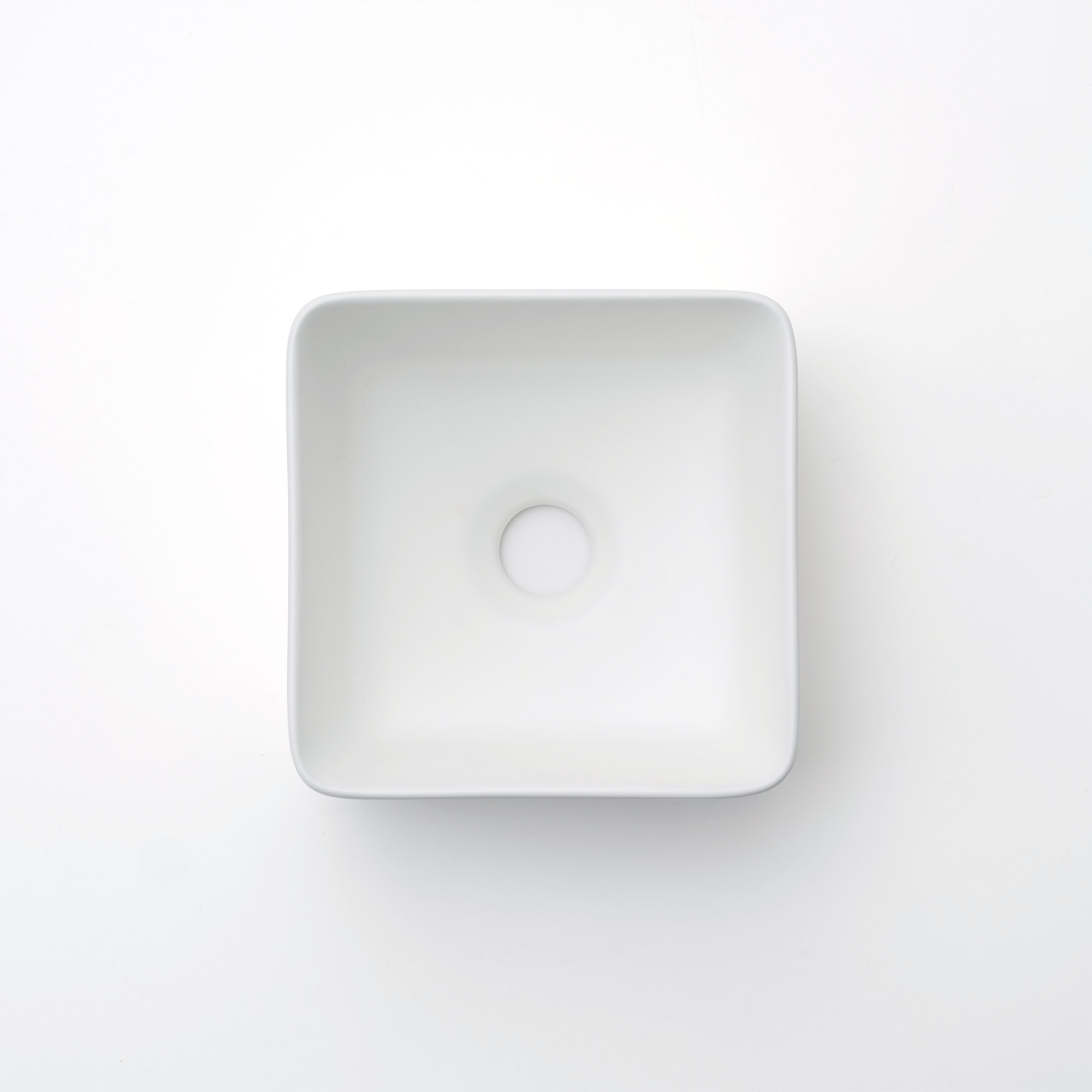 陶器の手洗い器 角240 ホワイト KB-PR012-01-G141